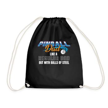 Pinball player - Drawstring Bag - black - Front