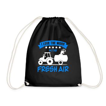 Farmer Farmer Farmer Manure Driving - Drawstring Bag - black - Front
