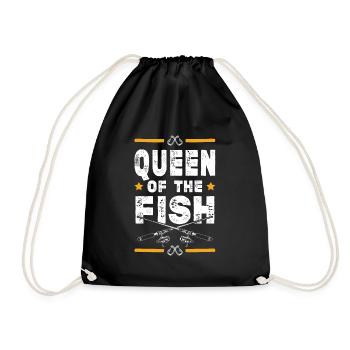 Fisher Queen - Drawstring Bag - black - Front