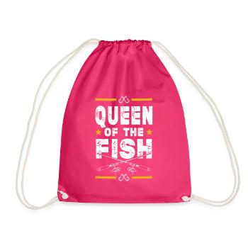 Fisher Queen - Drawstring Bag - fuchsia - Front