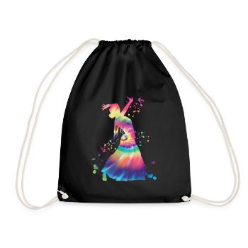Flamenco Frau Mit Flamencokleid - Turnbeutel - Schwarz - Vorne