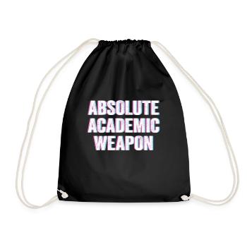 Studenten Absolute Academic Weapon - Turnbeutel - Schwarz - Vorne