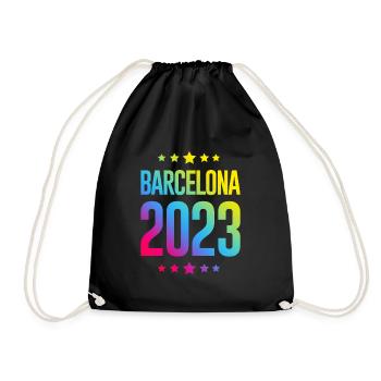 Barcelona 2023 - Turnbeutel - Schwarz - Vorne