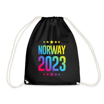 Norwegen 2023 - Turnbeutel - Schwarz - Vorne
