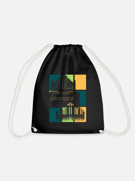 Orgel Retro Orgelspieler Organist - Turnbeutel - Schwarz