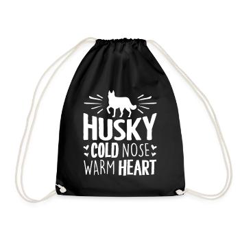 Sibirischer Husky - Turnbeutel - Schwarz - Vorne