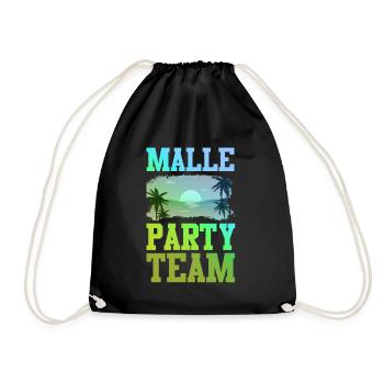 Malle Party Team - Turnbeutel - Schwarz - Vorne