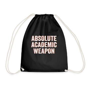 Studenten Absolute Academic Weapon - Turnbeutel - Schwarz - Vorne