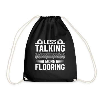 Flooring installer, tile warehouse - Drawstring Bag - black - Front