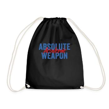 Studenten Absolute Academic Weapon - Turnbeutel - Schwarz - Vorne