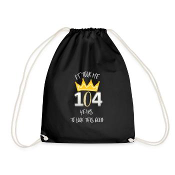 Il m’a fallu 104 ans pour avoir l’air aussi bien. - Sac de sport léger - noir - Devant
