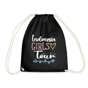 Tournée des filles en Indonésie - Sac de sport léger - noir - Devant