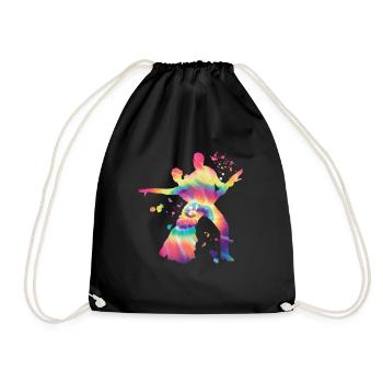 Danseur d’aquarelle de couple de danse latine - Sac de sport léger - noir - Devant
