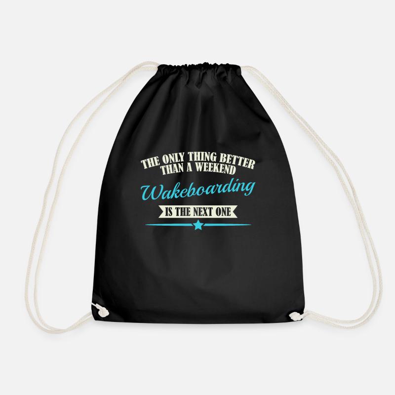 Wakeboard Wakeboards Wakeboarder - Turnbeutel - Schwarz