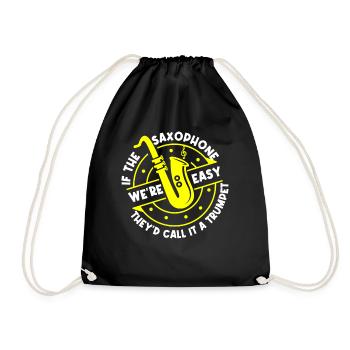 Saxophonist, Saxophone, Sound, Smooth Jazz - Drawstring Bag - black - Front