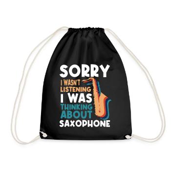 Saxophonist, Saxophone, Sound, Smooth Jazz - Drawstring Bag - black - Front