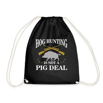 Chasse au cochon, chasseurs de sangliers - Sac de sport léger - noir - Devant