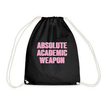 Studenten Absolute Academic Weapon - Turnbeutel - Schwarz - Vorne