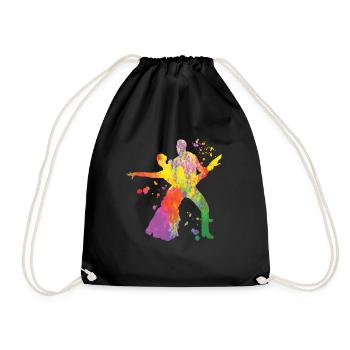 Danseur d’aquarelle de couple de danse latine - Sac de sport léger - noir - Devant