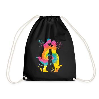 Argentinischer Tango Tanzen Milonga Vals - Turnbeutel - Schwarz - Vorne