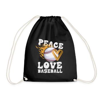 Les filles de la paix aiment le baseball - Sac de sport léger - noir - Devant