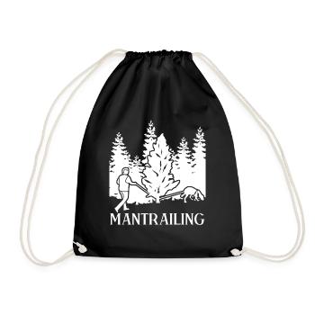 Mantrailing Mantrailer Dogs Forest Dog - Drawstring Bag - black - Front