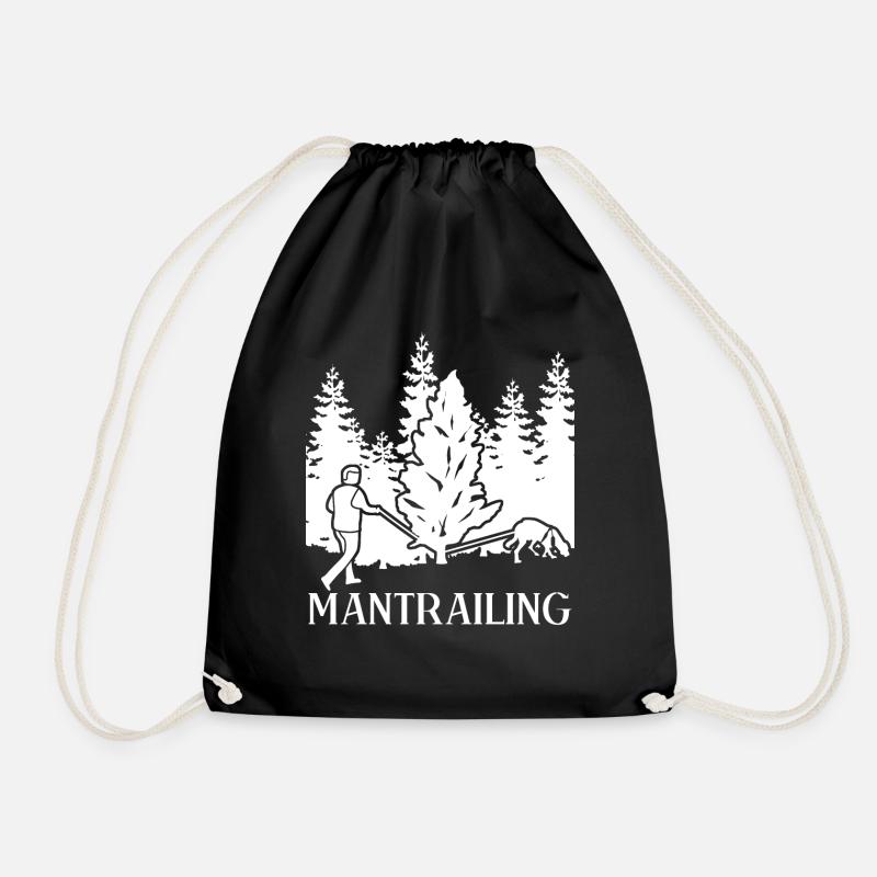 Mantrailing Mantrailer Chiens Chien de forêt - Sac de sport léger - noir