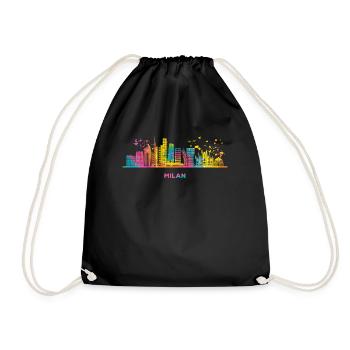 Paysage urbain de Milan - Sac de sport léger - noir - Devant
