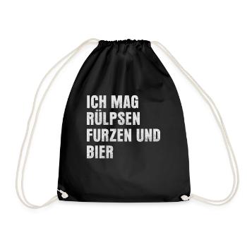 Vater Männer Vatertag Ehemann Bier Opa - Turnbeutel - Schwarz - Vorne