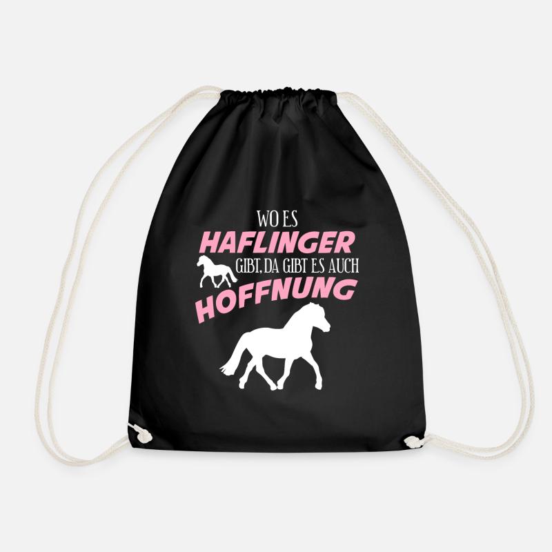 Haflinger Reiten Pferd Haflingers - Turnbeutel - Schwarz