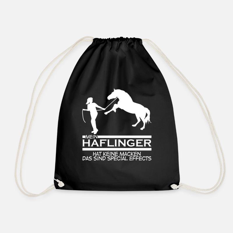 Haflinger Spruch Reiten Reiter Pferde - Turnbeutel - Schwarz