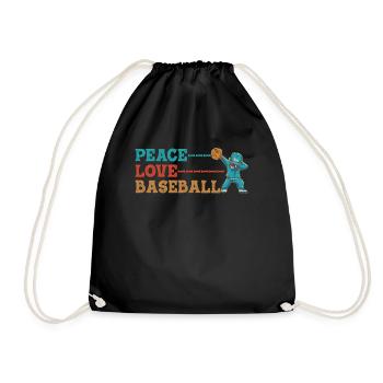 Les filles de la paix aiment le baseball - Sac de sport léger - noir - Devant