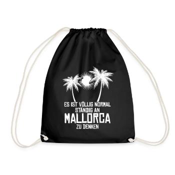 Mallorca Palma - Turnbeutel - Schwarz - Vorne