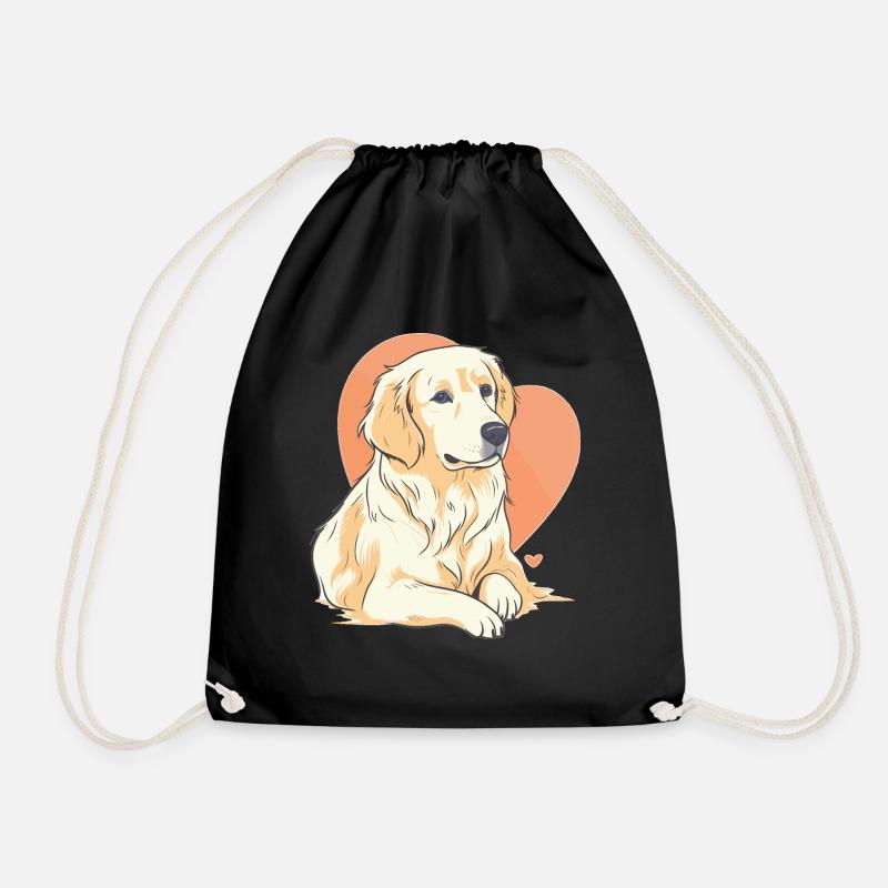 Golden Retriever - Turnbeutel - Schwarz