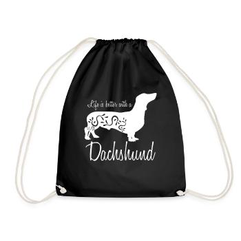 Teckel Club Teckel Teckel à poil dur - Sac de sport léger - noir - Devant