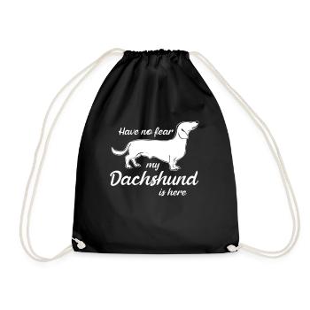 Dachshund drôle de club teckel - Sac de sport léger - noir - Devant