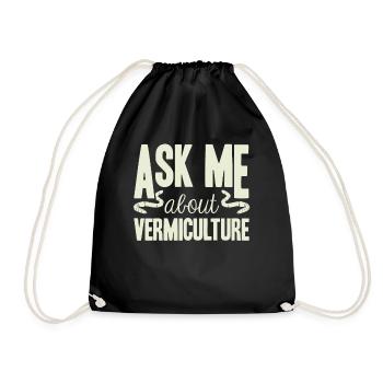 Vermiculture, lombricompost, vermifuge - Sac de sport léger - noir - Devant