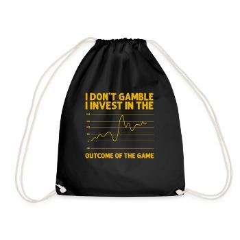 Parlays, Parlay, Sports Betting - Drawstring Bag - black - Front