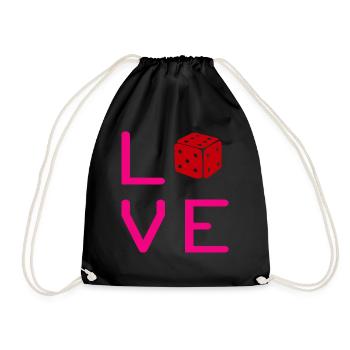 Boardgame Chess Backgammon Game Night - Drawstring Bag - black - Front