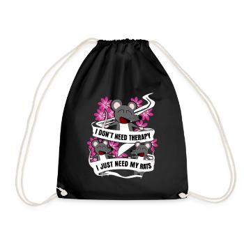 Rat Rat Owner Rats - Drawstring Bag - black - Front