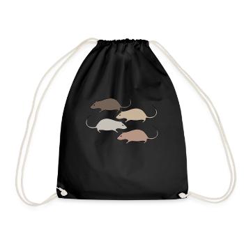 Souris, rat, rats, souris - Sac de sport léger - noir - Devant