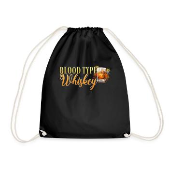 Blutgruppe Whiskey Cocktail Barkeeper - Turnbeutel - Schwarz - Vorne