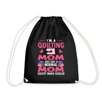 Quilten Geschenk Nähen Stricken Quilter - Turnbeutel - Schwarz - Vorne