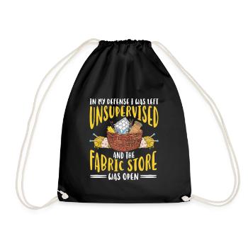 Quilting Gift Sewing Knitting Quilter - Drawstring Bag - black - Front