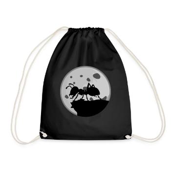 Fourmi devant la lune Fourmis - Sac de sport léger - noir - Devant