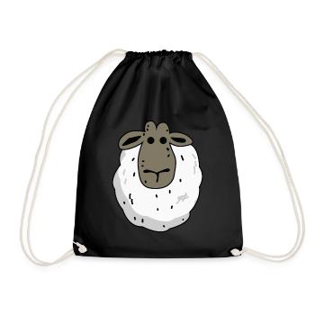 Moutons Moutons Drôles de moutons - Sac de sport léger - noir - Devant