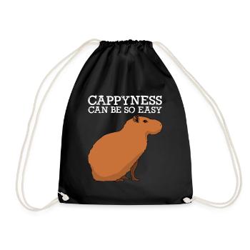 Capybara Happiness Capybaras - Turnbeutel - Schwarz - Vorne