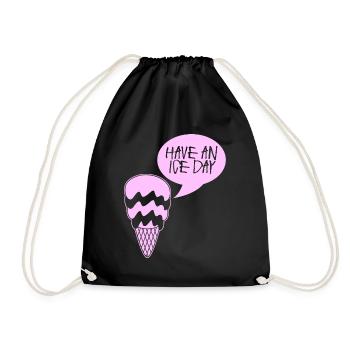 Ice Cream Sundae Ice Cream - Drawstring Bag - black - Front