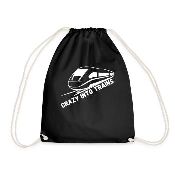 Railroad Railroad Railroad Tracks - Drawstring Bag - black - Front