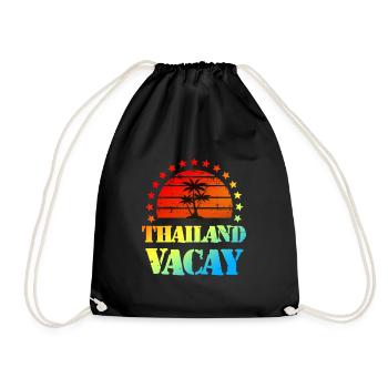 Vacances en Thaïlande - Sac de sport léger - noir - Devant